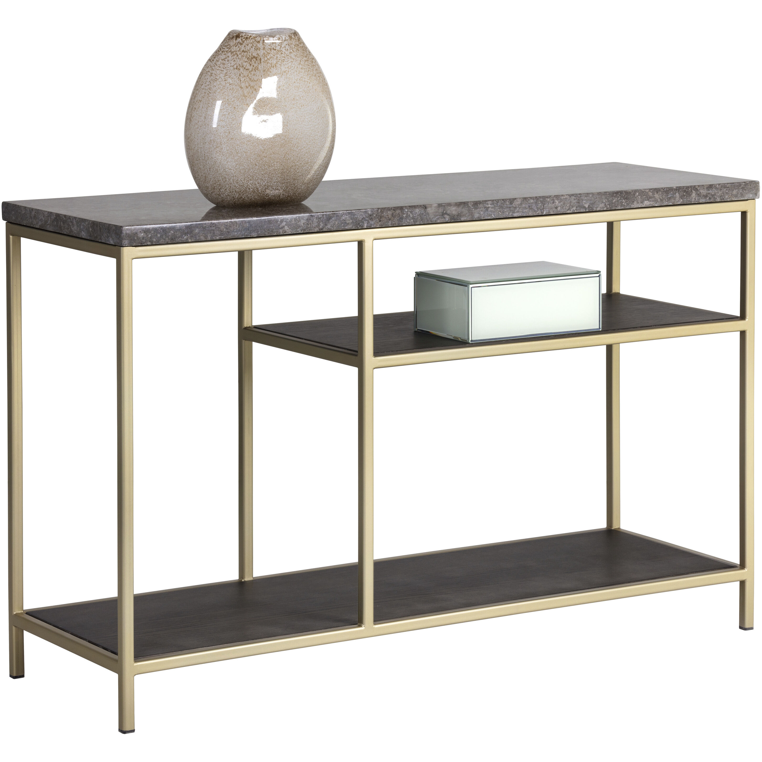 Arden 47.25 X 15.75 inch Grey / Gold Console Table